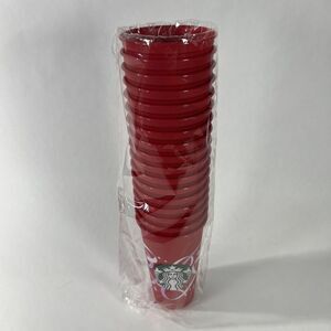Starbucks 17 Holiday Limited Red Plastic Cup 50 Years of Coffee N Joy NO LIDS